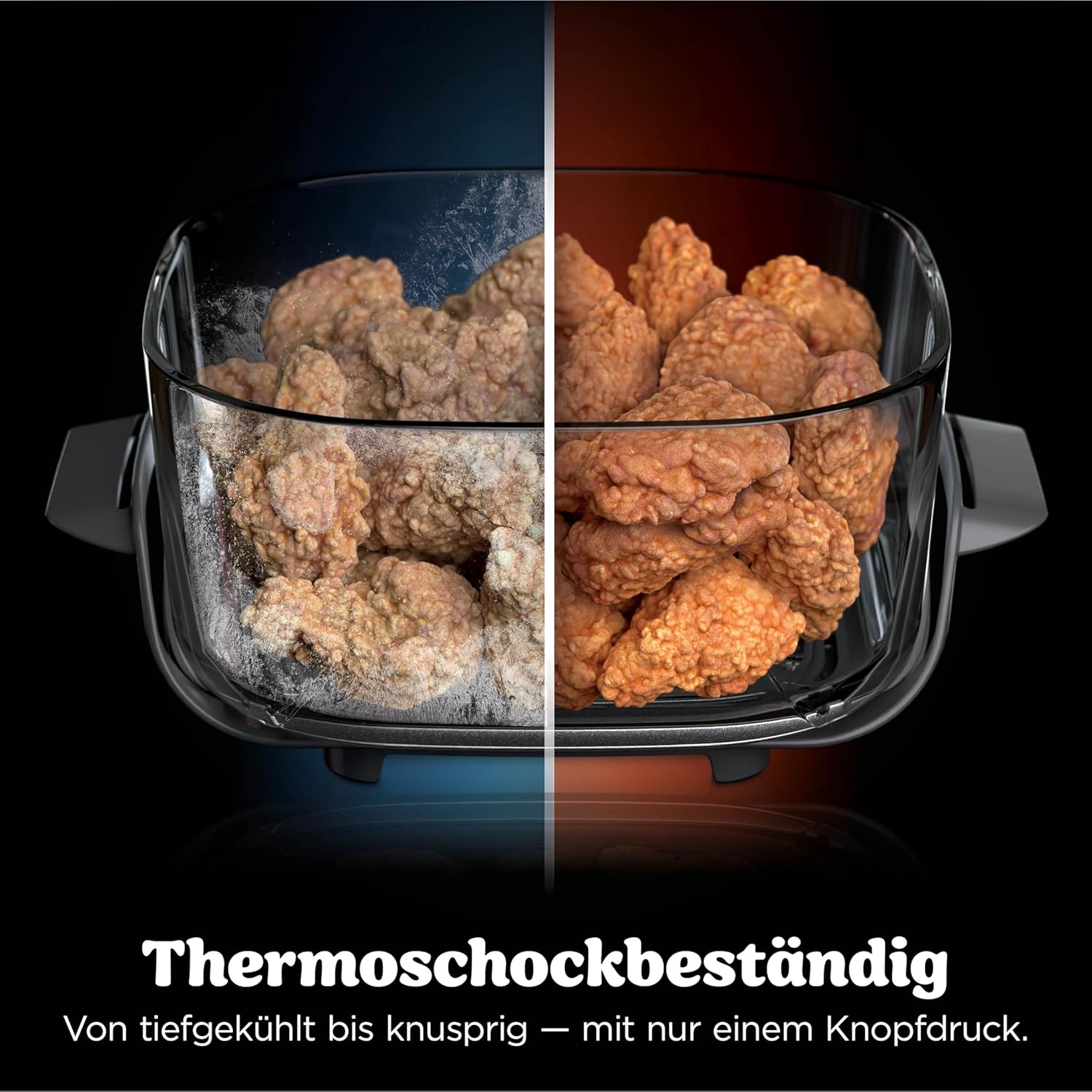 Ninja CRISPi PRO XL Glas-Luftfritteuse (Luftfritteuse), 5 voreingestellte Zubereitungsfunktionen, inklusive CleanCrisp-Glasbehälter (5,7 l und 2,3 l) und Aufbewahrungsdeckel, Steingold AS090EUSD – Bild 12