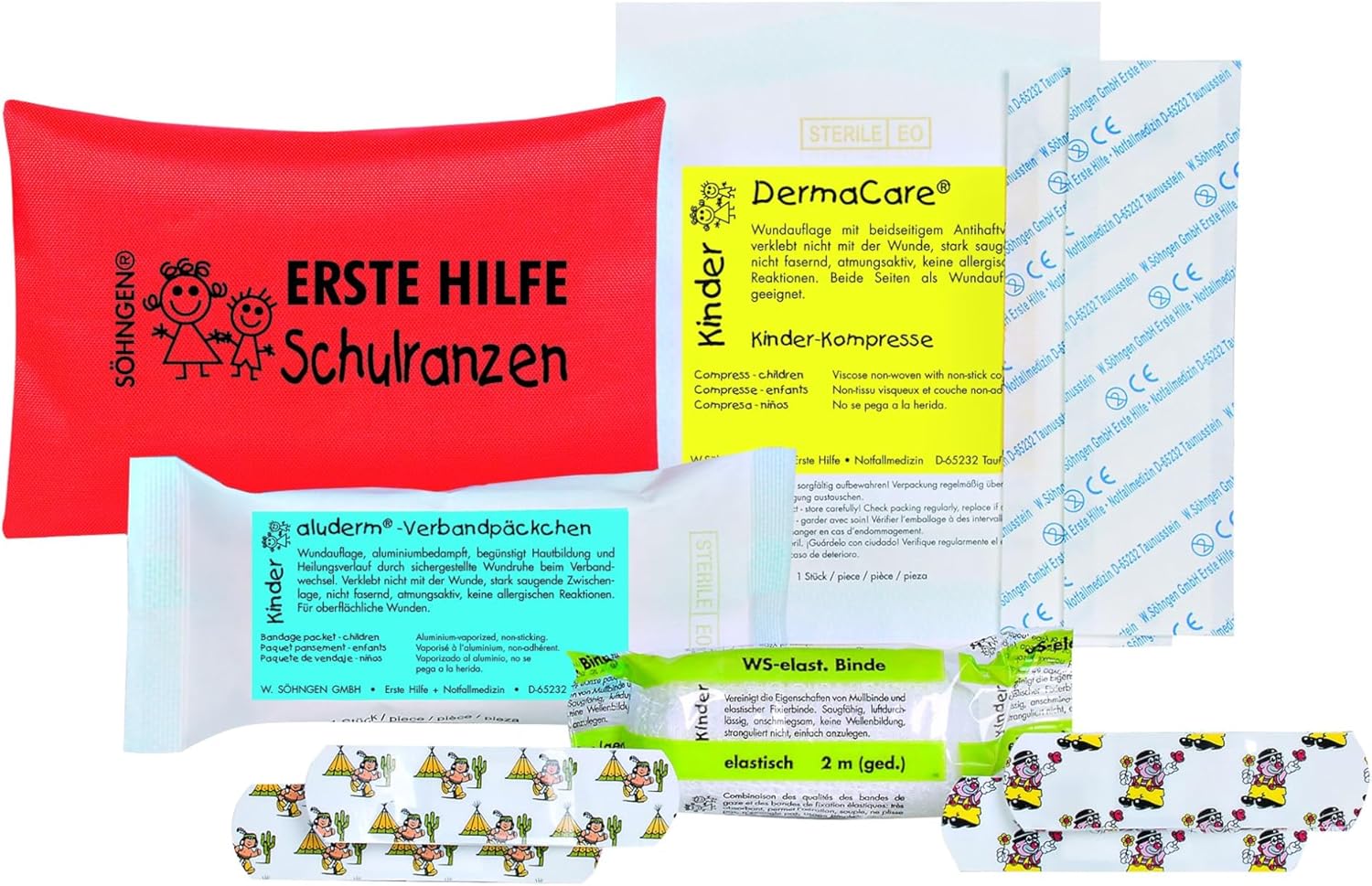 Erste-Hilfe-Tasche Schulranzen Orange 1 Stück – Bild 2