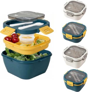 URMONA Salatbox mit Fächern &...