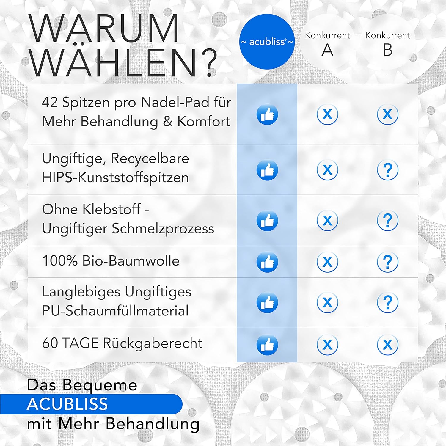 3er-Set Akupressurmatte, Lila – Bild 8