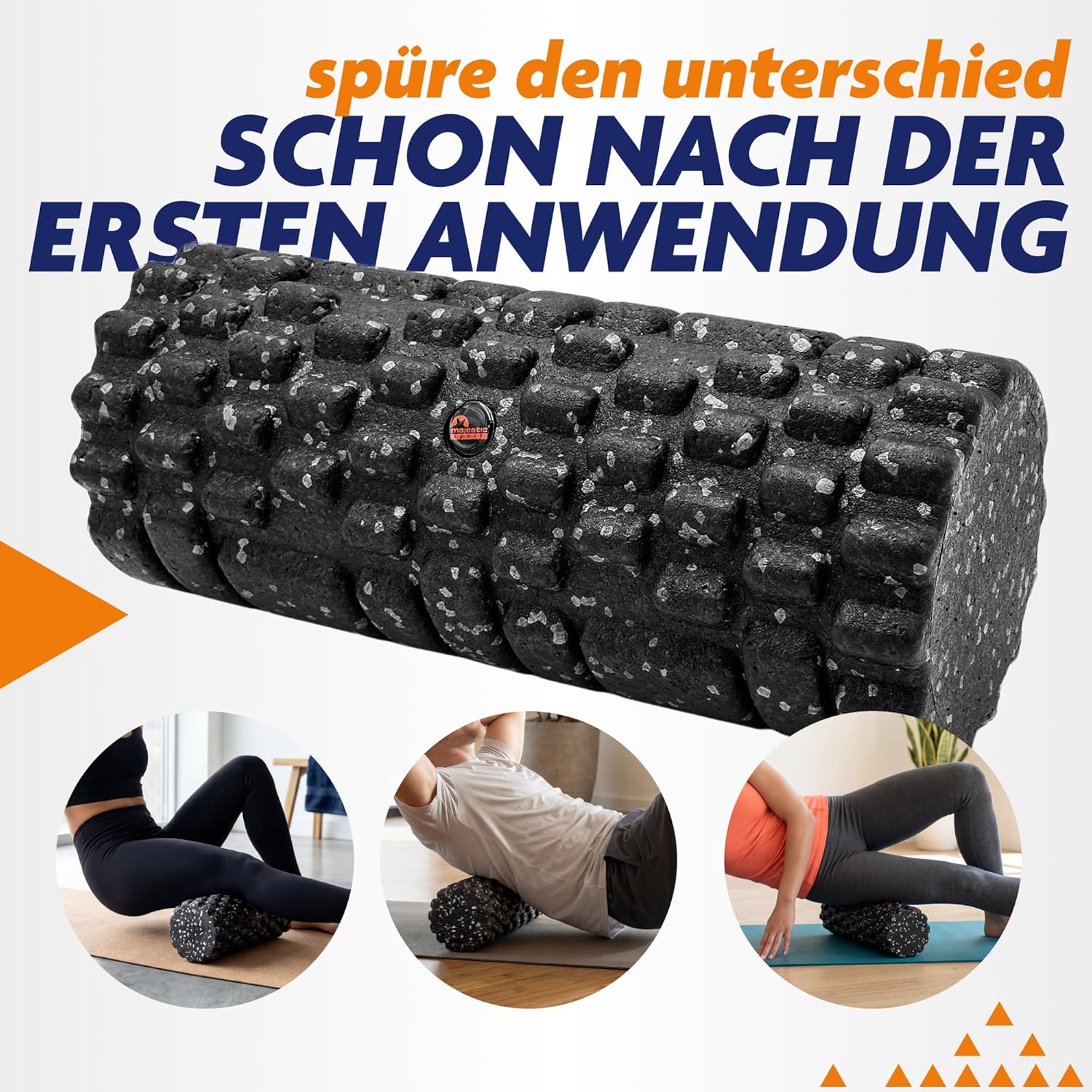 Faszienrolle mit Noppen 33 x 14 cm EPP – Massagerolle hart für Rücken, Beine & Triggerpunkte – Fitness-Schaumstoffrolle für Muskelregeneration, Yoga & Physiotherapie – Bild 4