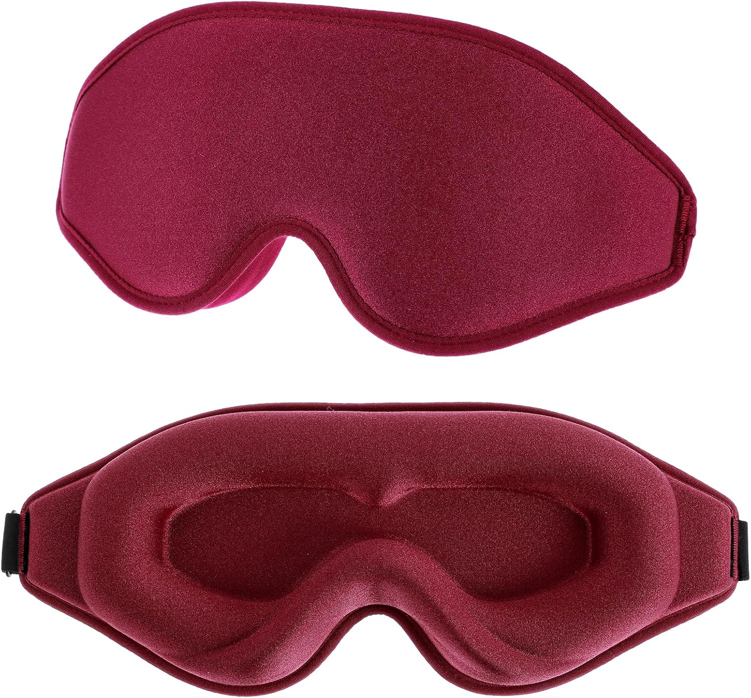 WLLHYF Schlafmaske, Augenmaske für Damen und Herren, Seide, weich, atmungsaktiv, 3D-konturierte Augenmaske zum Schlafen, Reisen, Nickerchen, blockiert Licht zum Schlafen, Augenmaske (Kastanienbraun) – Bild 8