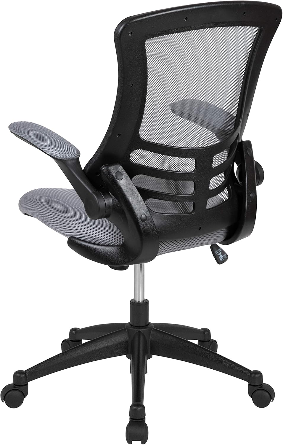 Flash Furniture Bürostuhl mit hoher Rückenlehne, ergonomischer Drehstuhl mit klappbaren Armlehnen und verstellbarer Kopfstütze – Bild 9