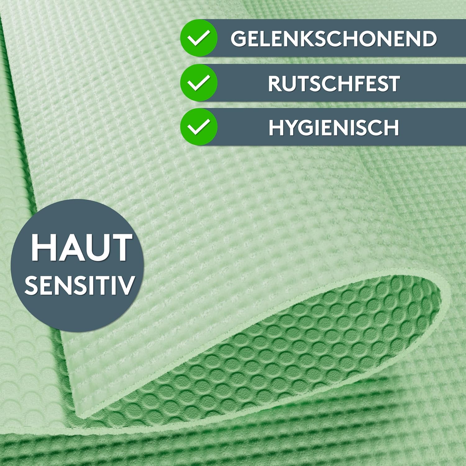 LILENO SPORTS Yogamatte (180x60cm) inkl. Tragegurt - Sport- und Yogamatte extra rutschfest in 4 mm Dicke - Gymnastikmatte und Fitnessmatte für Workout und Yoga - Sportmatte für Zuhause – Bild 3