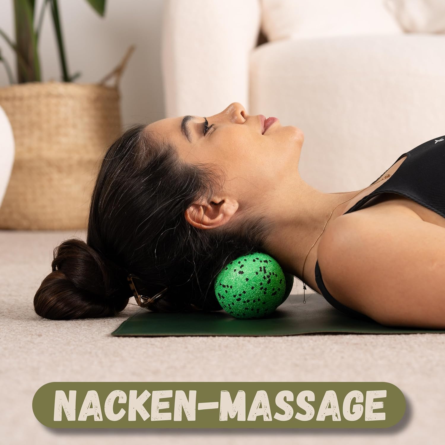 MSLemberg Faszienball Duoball – Massageball zur Selbstmassage der Faszien – Massage für Rücken, Nacken, Schultern, Beine und Wirbelsäule – Ball Twin Peanut Faszienroller kleiner Doppelball – 8 x 16 cm – Bild 2