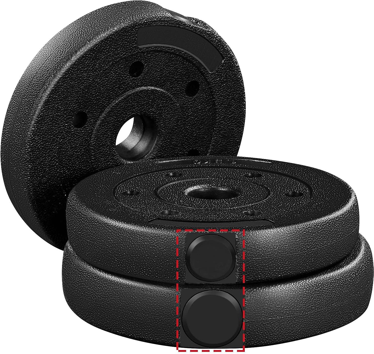 Yaheetech Kurzhantel-Set, 2 Stück, Hanteln mit Spinlock-Kragen für Krafttraining, 15/20/25/30 kg – Bild 3