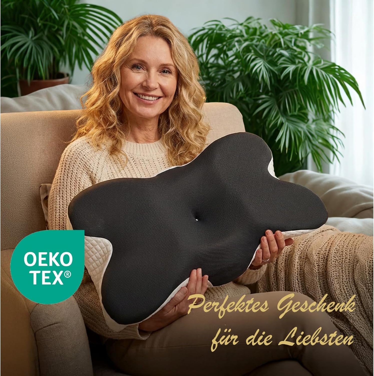 Bewalker Orthopädisches Kissen, Kissen gegen Nackenschmerzen, Kissen 60 x 70 cm, Nackenkissen, Schlafkissen, ergonomisches Kissen, Memory-Schaum-Kissen, Seitenschläferkissen – Bild 6