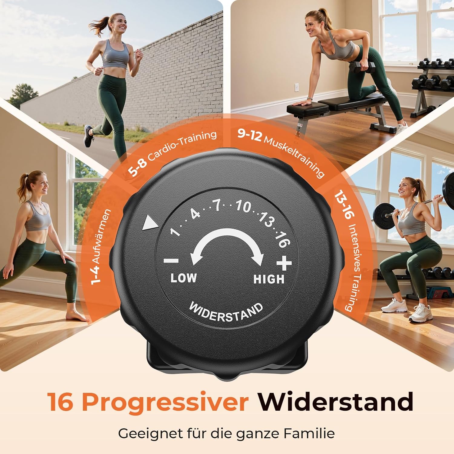 YOSUDA Liegeergometer Testsieger, 16 Widerstufen, Magnetbremse, Leise Liegerad Heimtrainer, verstellbarer Sitz, einfache Montage, LCD-Display und Pulssensoren, 160kg, Heimtrainer Fahrrad für Zuhause – Bild 3