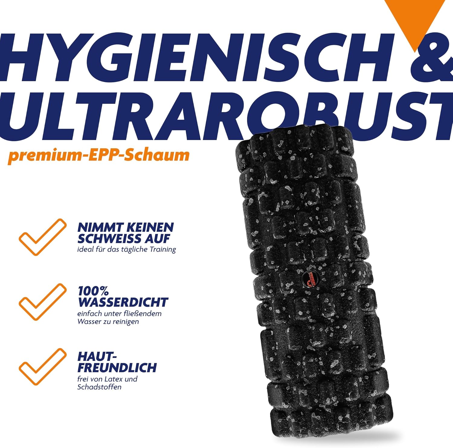 Faszienrolle mit Noppen 33 x 14 cm EPP – Massagerolle hart für Rücken, Beine & Triggerpunkte – Fitness-Schaumstoffrolle für Muskelregeneration, Yoga & Physiotherapie – Bild 6