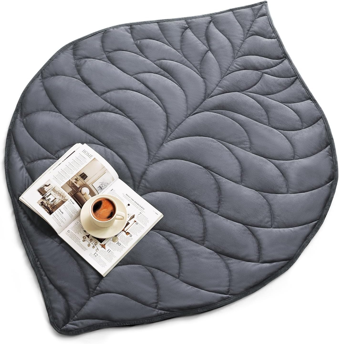 Sivio Gewichtsdecke für Erwachsene, 7 lbs (3,2 kg), 104 x 135 cm – kuschelige Kristallsamtdecke zum Entspannen, tragbare Reisedecke, Ganzjahresdecke, maschinenwaschbar, dunkelgrau