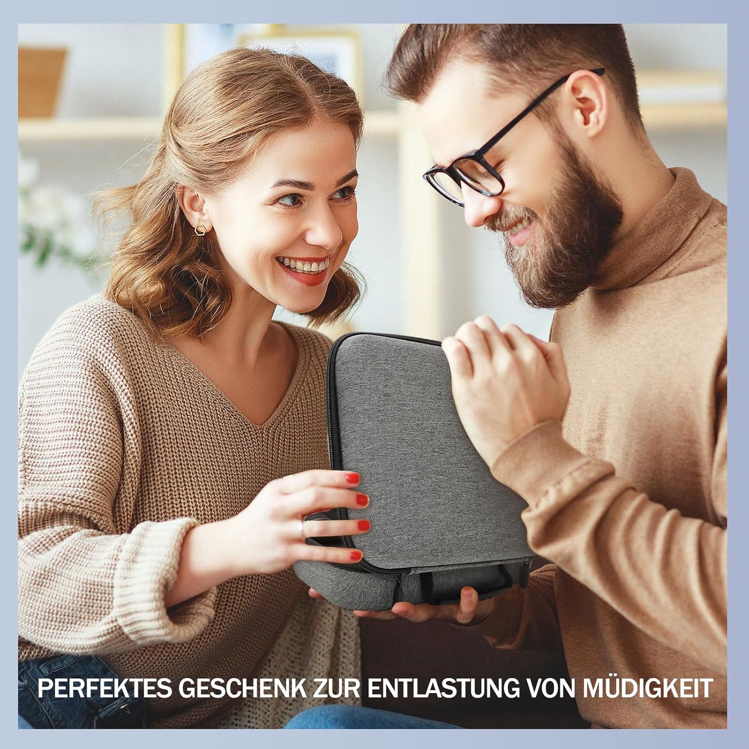 Massagepistole mit Wärme & Kältetherapie, 0,78 kg leise Massagepistole mit 5 Aufsätzen & 5 Intensitätsstufen, 12mm Amplitude & 45 lbs Standkraft – Tiefengewebemassage – Bild 7