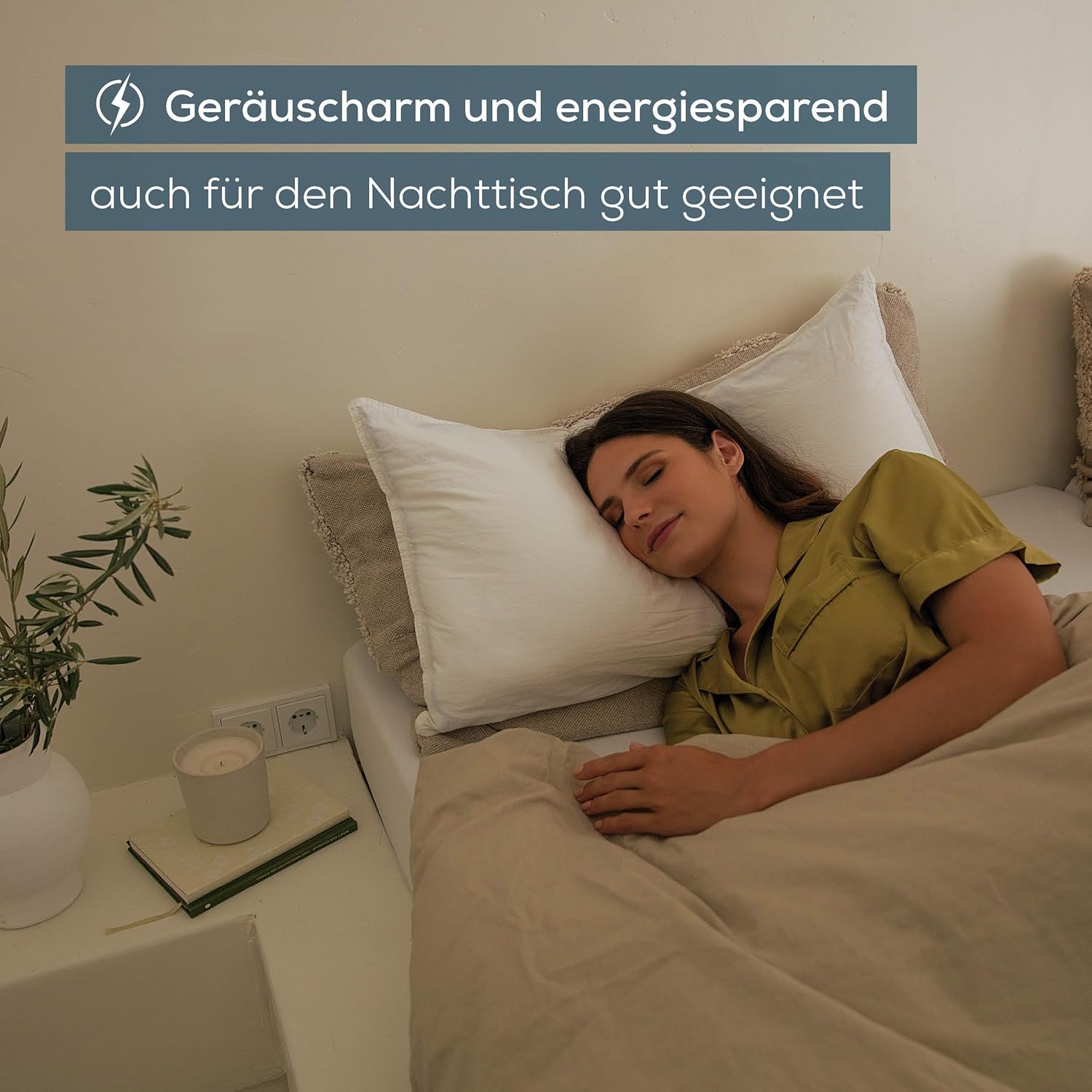 Beurer LA 45 Aromadiffusor für ätherische Öle, 2-stufiger Ultraschallvernebler für Aromatherapie, Stimmungslicht in 9 Farben, Keramikgehäuse & Holzdeckel, mit Timer und automatischer Abschaltung, bis zu 20 m² – Bild 5