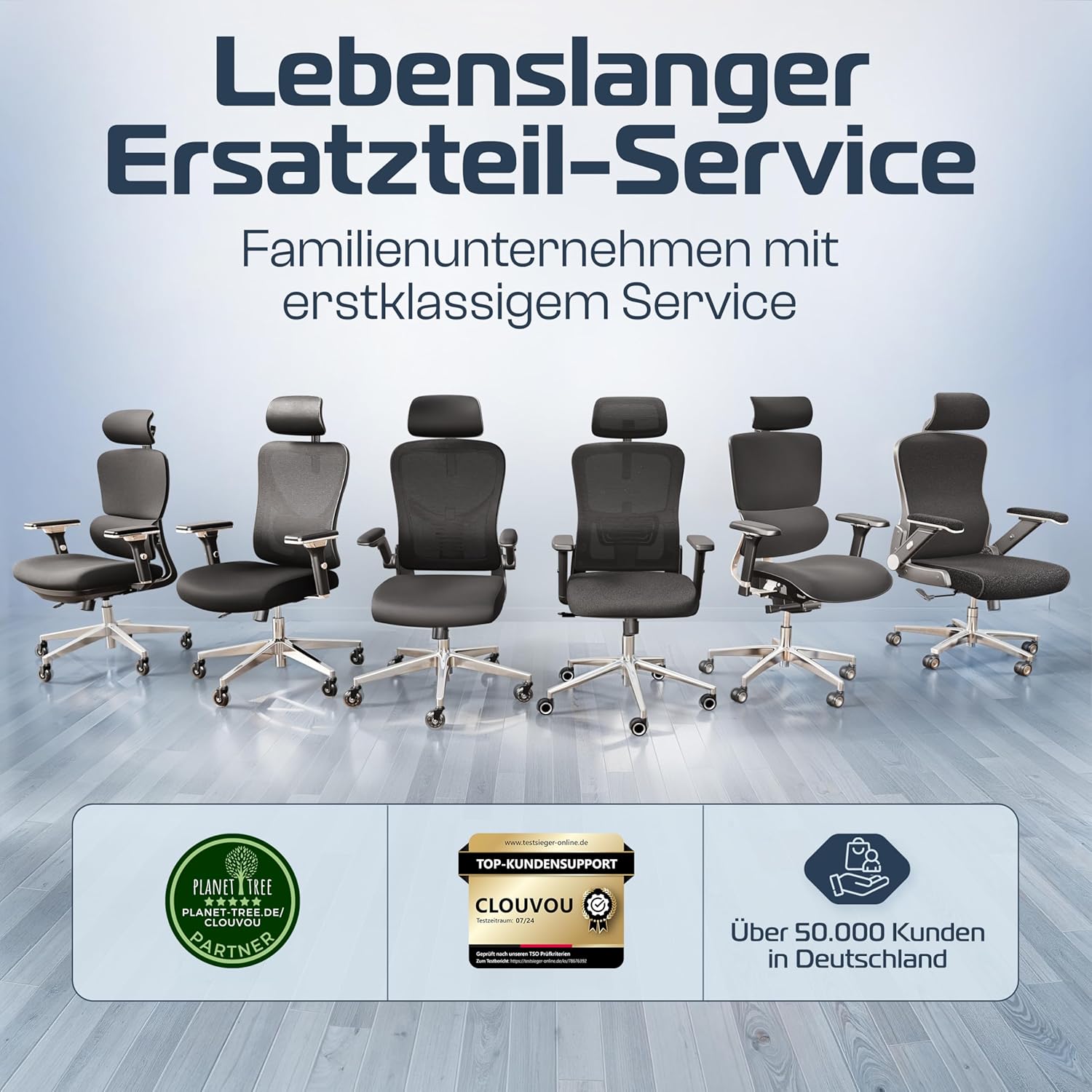 CLOUVOU BrightSeat Ergonomischer Bürostuhl (Testsieger), Schreibtischstuhl, 100 % individuell verstellbar, Bürostuhl und Gaming-Stuhl, Computerstuhl, Home-Office-Stuhl, ergonomischer Drehstuhl, 150 kg – Bild 8