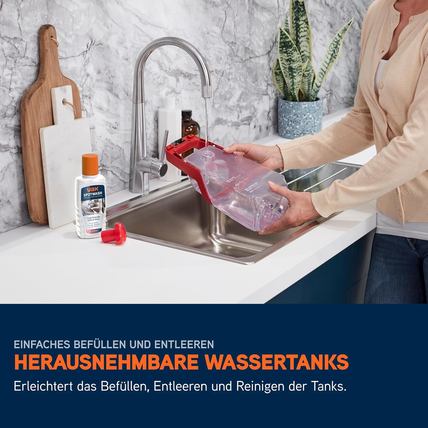 Vax SpotWash Fleckenreiniger – Teppich- und Polsterreinigungsgerät mit starker Saugkraft, schnell trocknend, ideal für die tägliche Tiefenreinigung von Treppen, Sofas, Autos und Hartböden – Bild 12