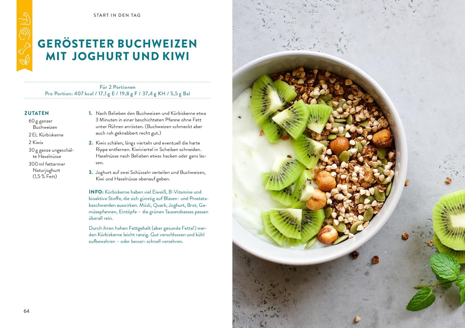 Richtig essen ab 60: Das Senioren-Kochbuch für Gesundheit und Fitness im Alter | Über 100 einfache und clevere Rezepte für den Alltag | Für ein starkes Herz, einen gesunden Darm, höhere Knochendichte – Bild 5