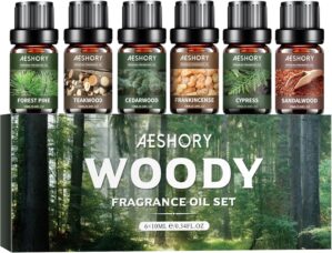 AESHORY Woody Essential Oils Set 6 ...