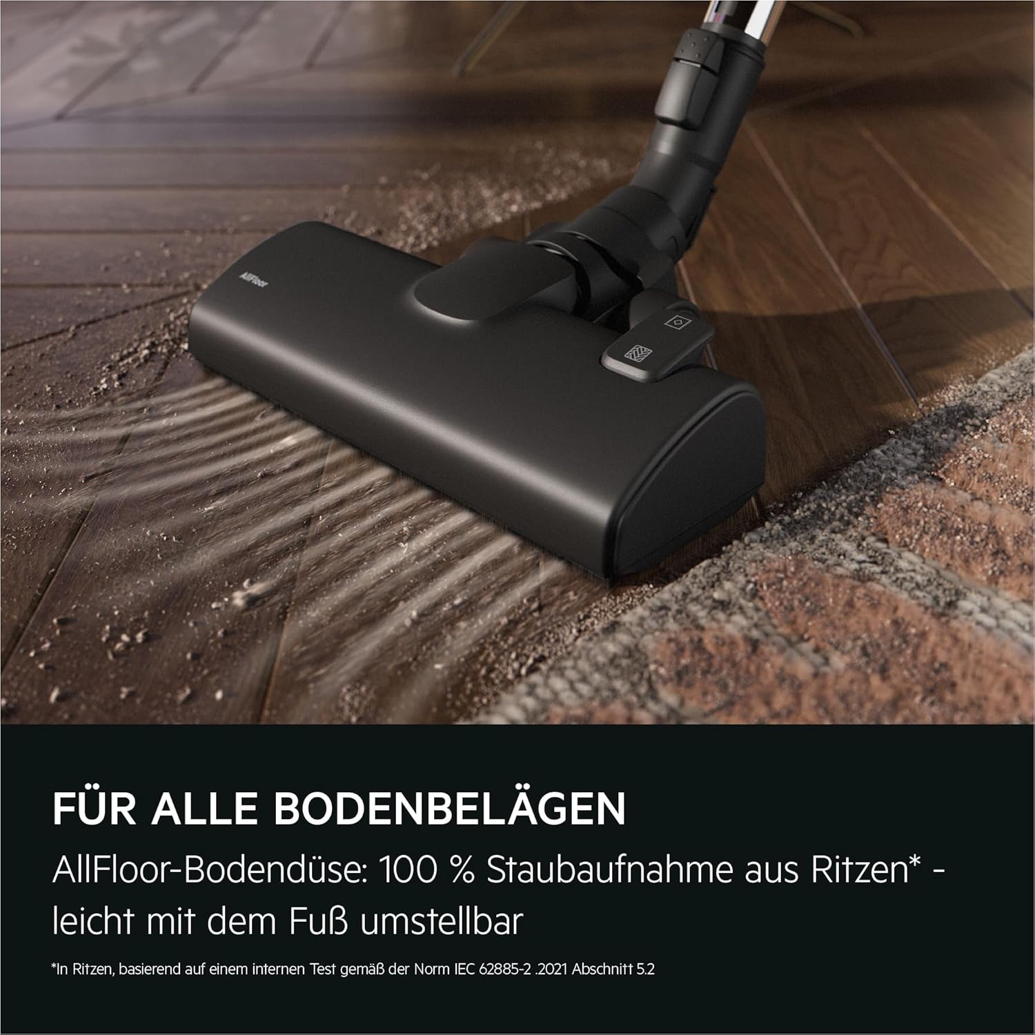 AEG Clean 5000 Staubsauger ohne Beutel, Bodenstaubsauger für alle Bodenflächen, Zubehör, 1000 Watt, 9 m Aktionsradius, 2 L Staubbehälter, 60 % recyceltes Material, waschbarer HEPA-Filter, dunkelrot, AL51C1DRF – Bild 3