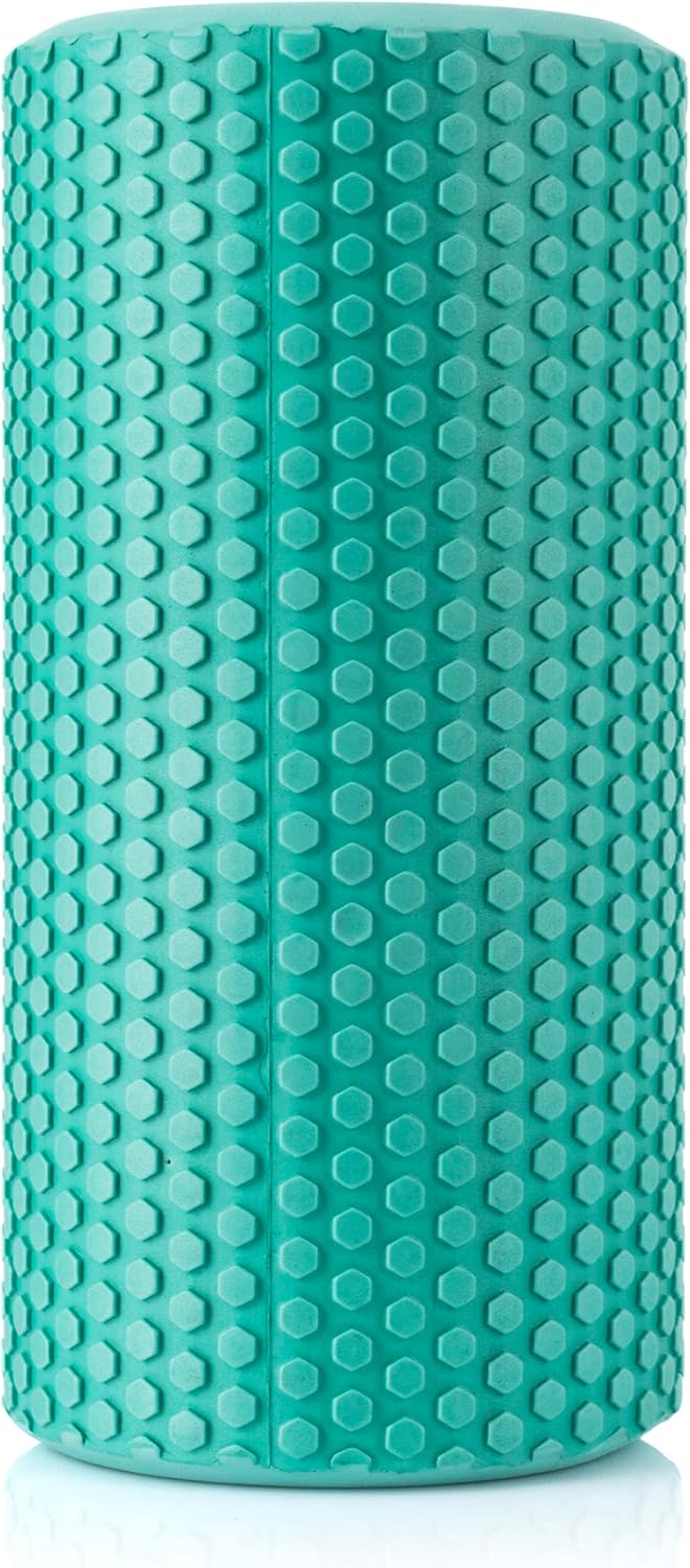 Fizyo Faszienrolle, Pilates-Rolle für Faszienmassage, Yoga-Rolle für Wirbelsäule, EVA-Faszienrolle für Fitness, Yoga & Rehabilitation, Grün, 30 x 15 cm – Bild 4