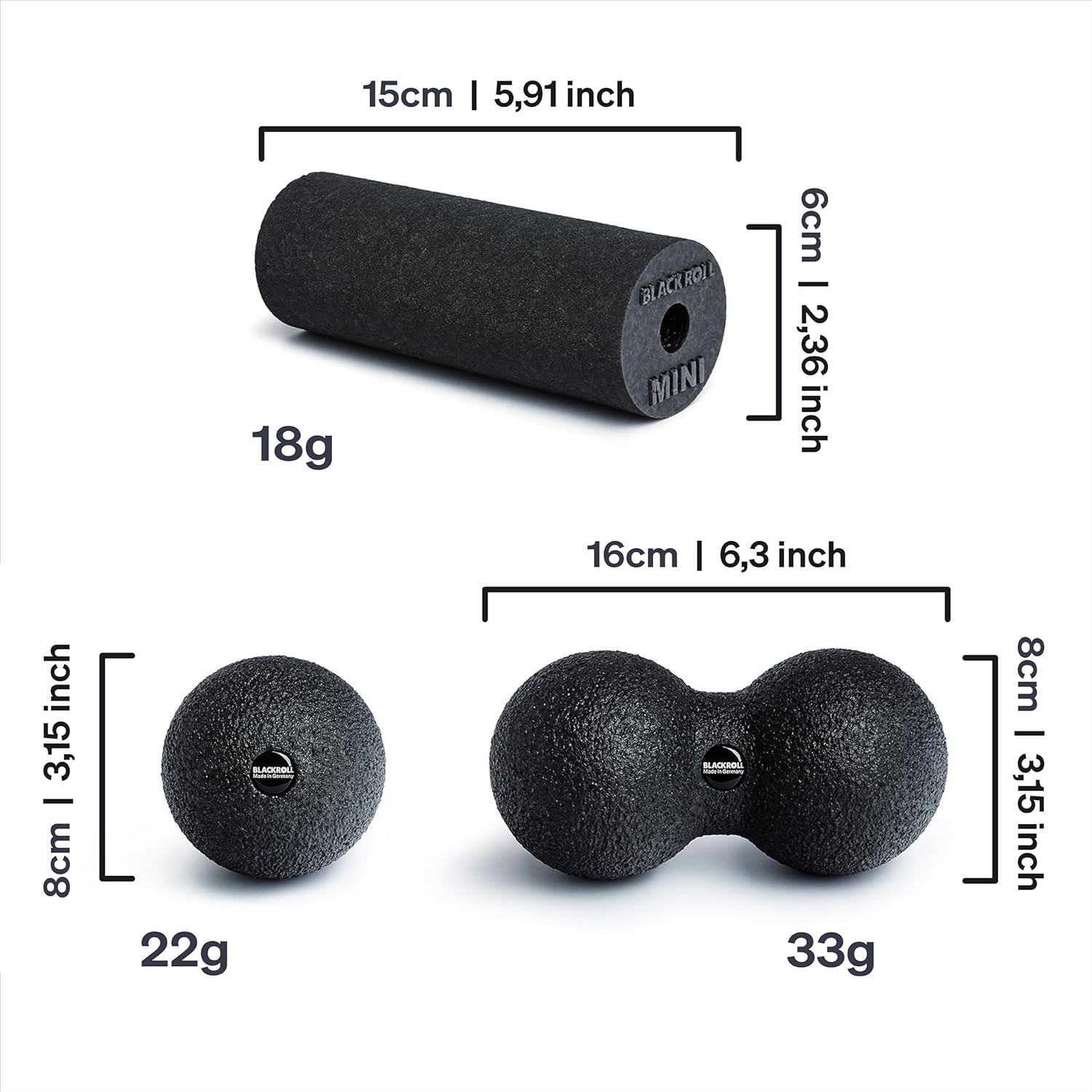BLACKROLL Blackbox Faszien-Set bestehend aus Faszienrolle, Faszienball und Duoball. 2 Härtegrade verfügbar – Bild 5