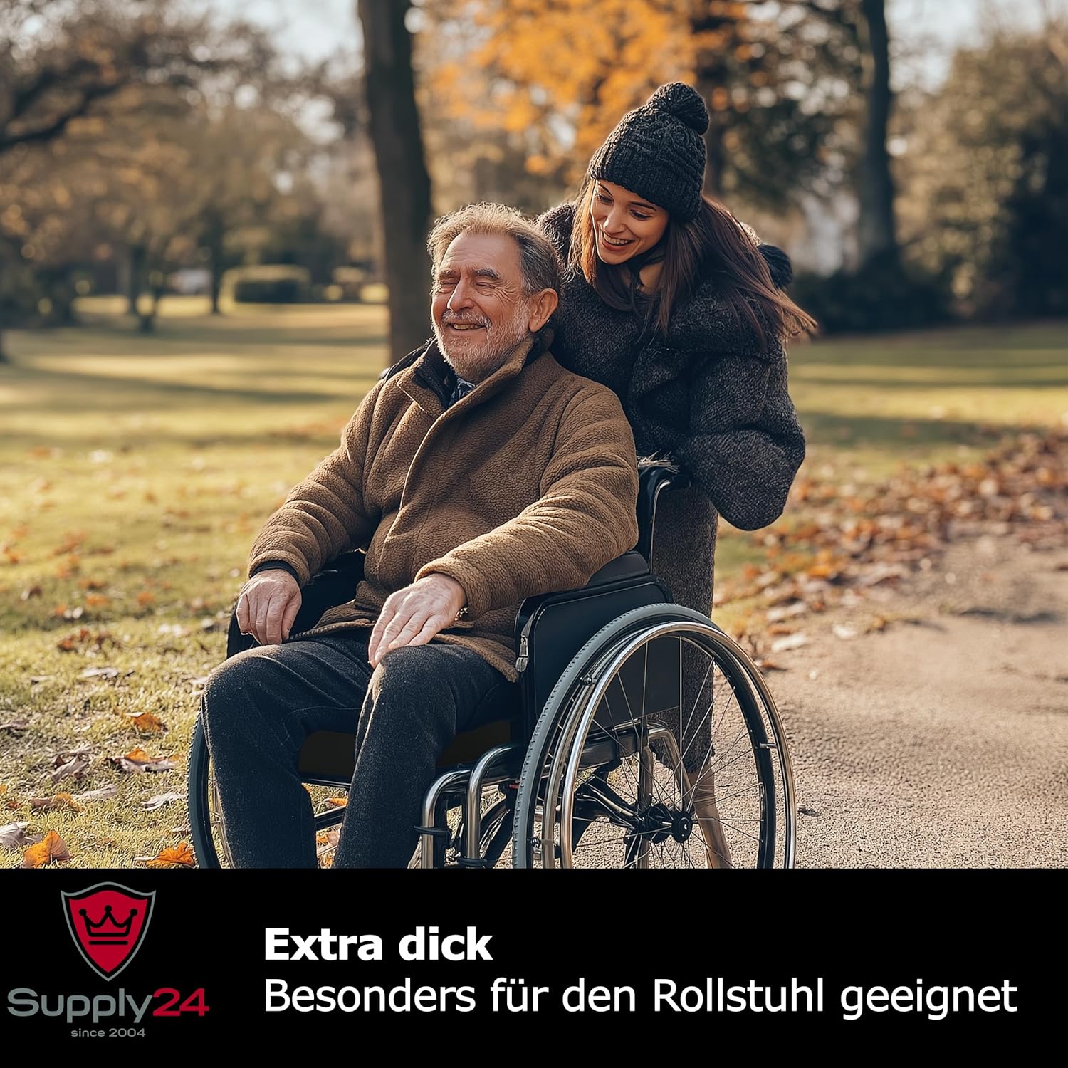 Orthopädisches Gelschaum-Sitzkissen gegen Dekubitus, 45 x 43 x 7 cm – hergestellt in Europa | Ergonomisch und druckentlastend | Hochwertiger RG60 Gelschaum | – Bild 7
