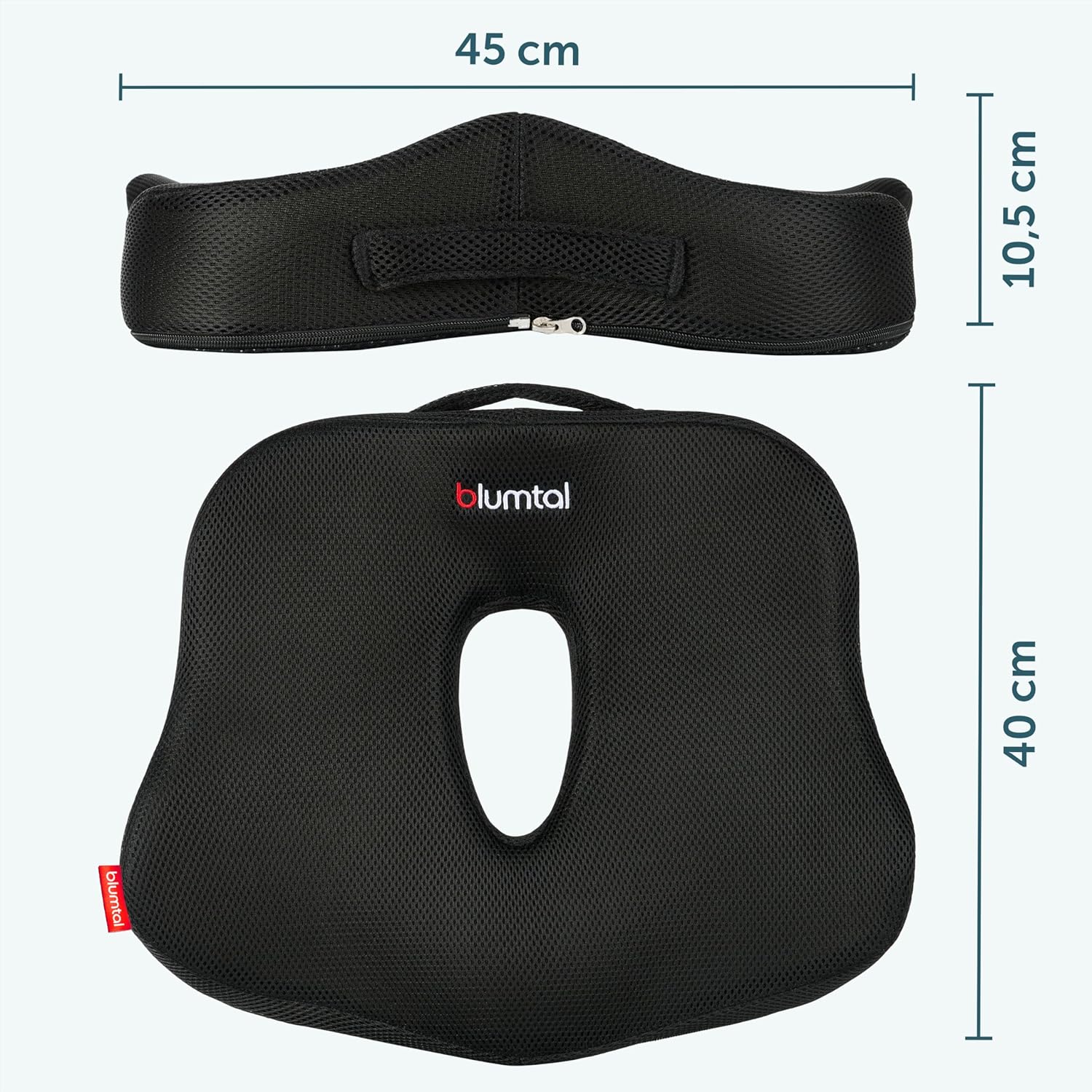Blumtal Sitzkissen Bürostuhl – Keilkissen Schwarz Steißbeinkissen – Ergonomisches Autositzkissen – Hämorrhoiden-Sitzkissen Stuhl – Steißbeinkissen, Sitzkissen Stuhl – Optimales Bürostuhl-Sitzkissen – Bild 5
