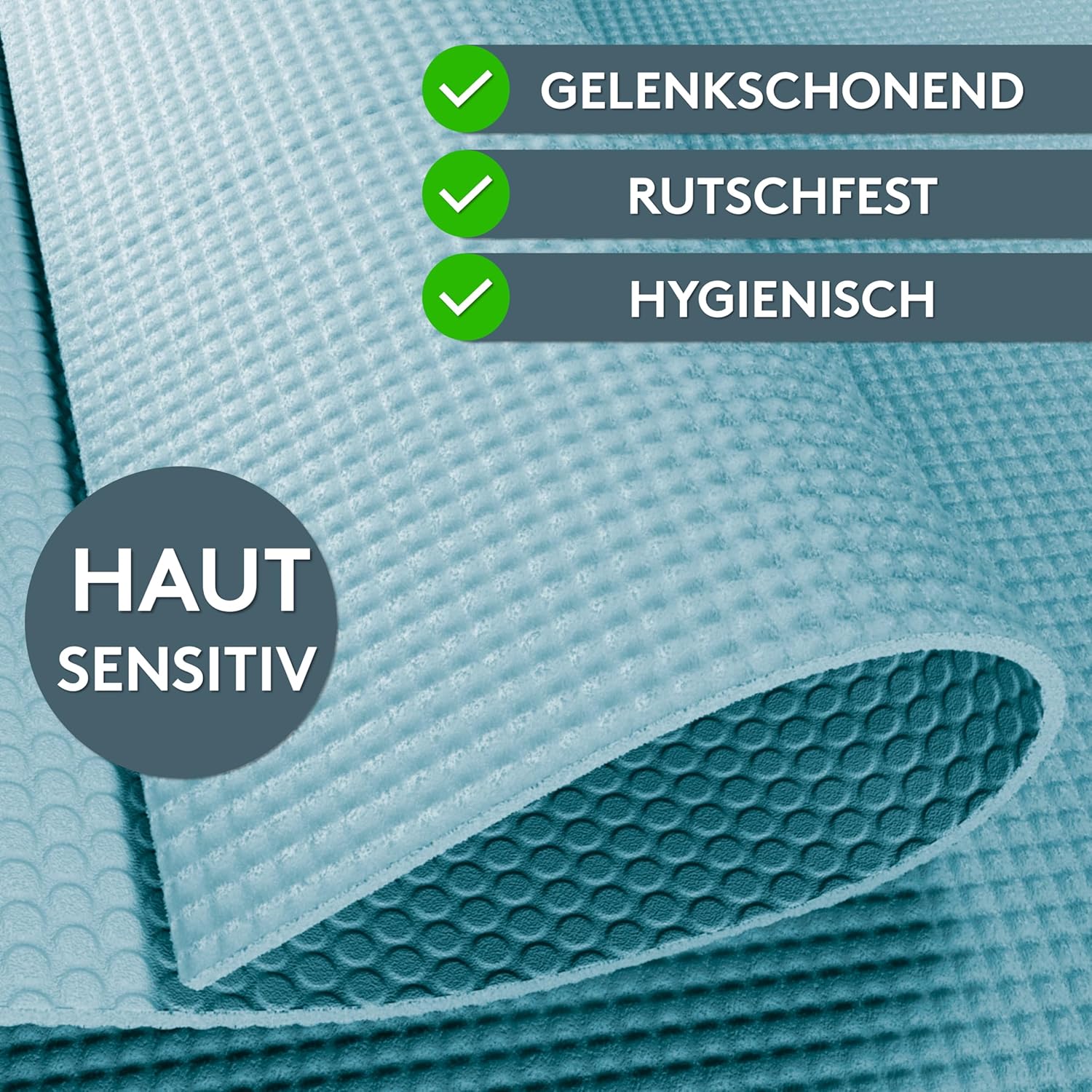 LILENO SPORTS Yogamatte (180x60cm) inkl. Tragegurt - Sport- und Yogamatte extra rutschfest in 4 mm Dicke - Gymnastikmatte und Fitnessmatte für Workout und Yoga - Sportmatte für Zuhause – Bild 3