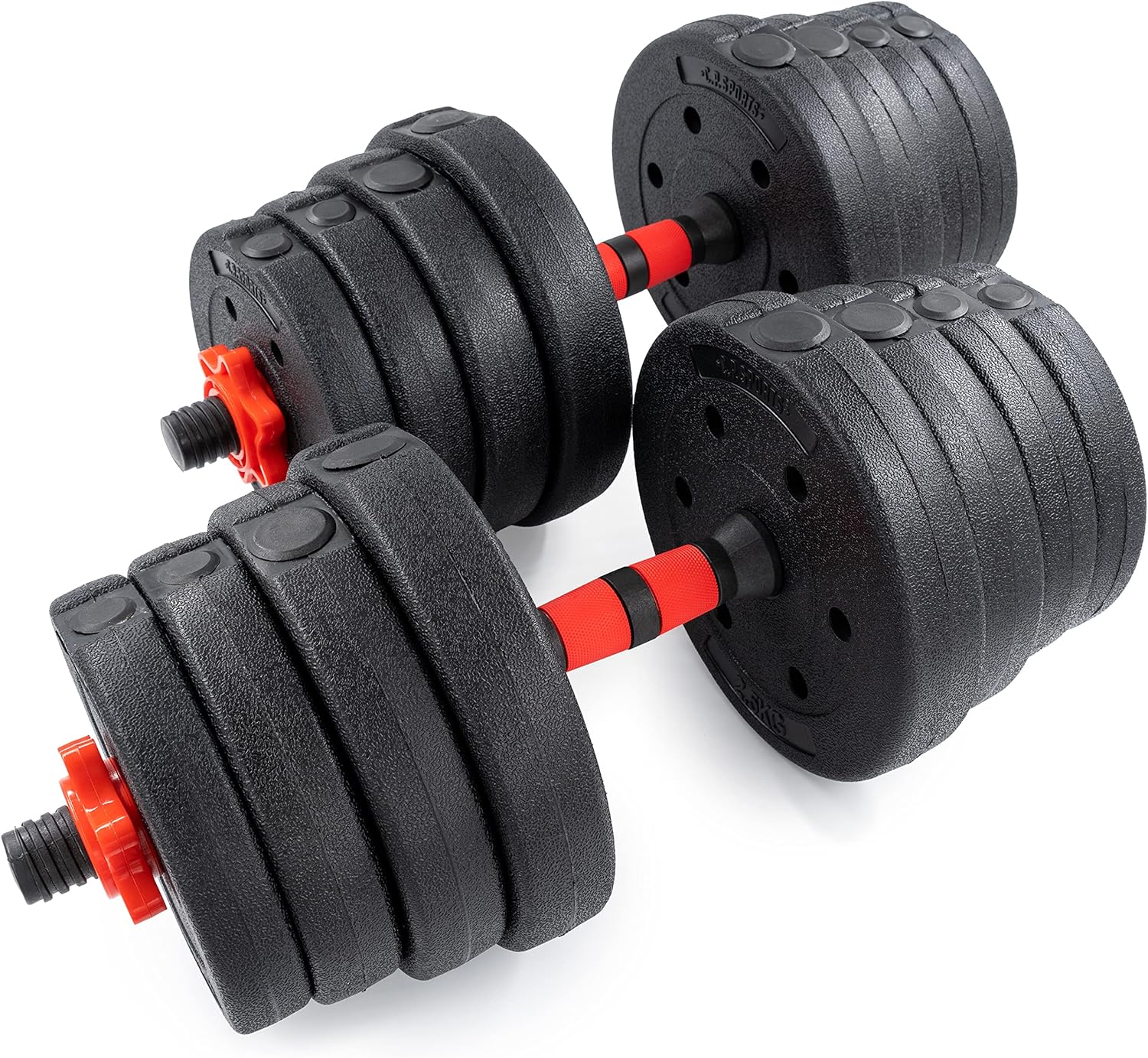 CP Sports 2-in-1-Hantel – Langhantel-Set 20 kg / 30 kg / 40 kg | Hantelscheiben - Gewichte - Hantelstangen | Verstellbare Hanteln – Hantel-Set für Krafttraining, Fitness, Heim-Fitnessstudio – Bild 3