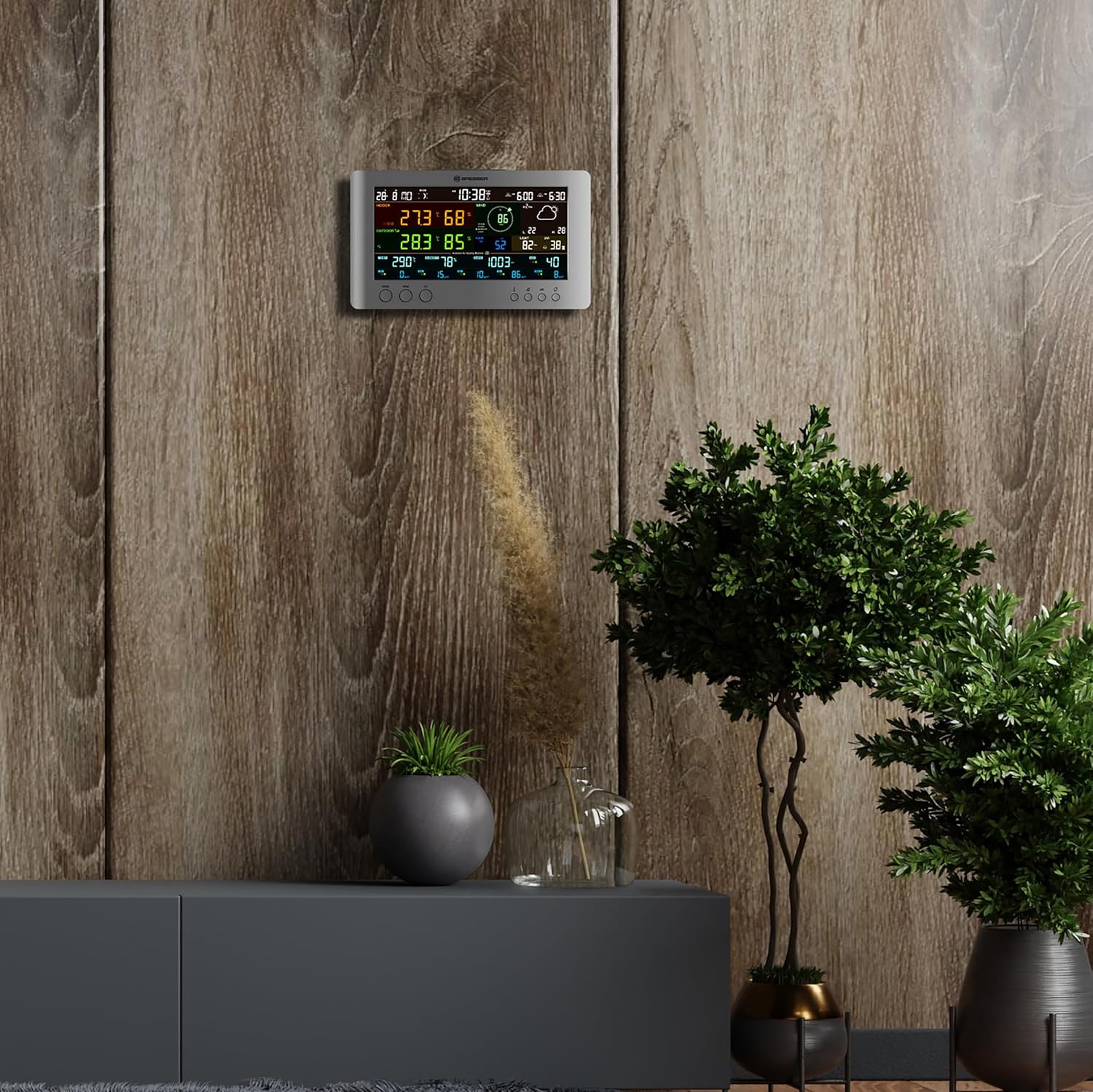 Bresser Smart Tuya Profi-Wetterstation mit 7-in-1-Sensor, Luftqualitätsmonitor, Solar- und App-Steuerung, 6-Tage-Vorhersage – Bild 5