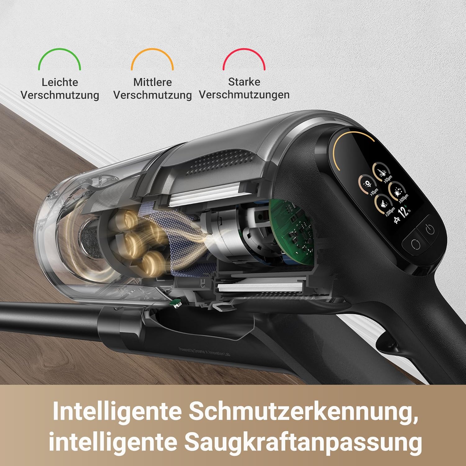 dreame Z30 Akku-Bodenstaubsauger, 28.000 PA/310 AW Saugleistung, 90 Min. maximale Reinigungszeit, Stauberkennungstechnologie, Tierhaarentfernungswerkzeug, Saugleistung für mehrere Oberflächen, Schmutzerkennung – Bild 4