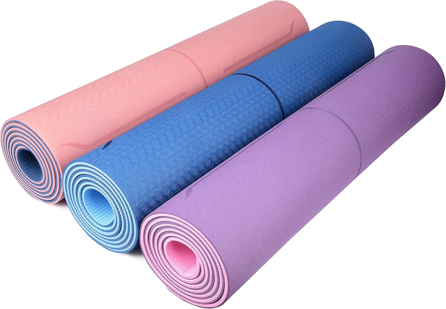YOGATI Yogamatte, rutschfest, schadstofffrei, mit Tragegurt, Yogamatte mit Ausrichtungslinien, ideale Yogamatte zur Verwendung als Gymnastikmatte, Sportmatte, Fitnessmatte, Yogamatte – Bild 8