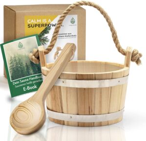 CozyNature® Saunakübel mit Schöp...