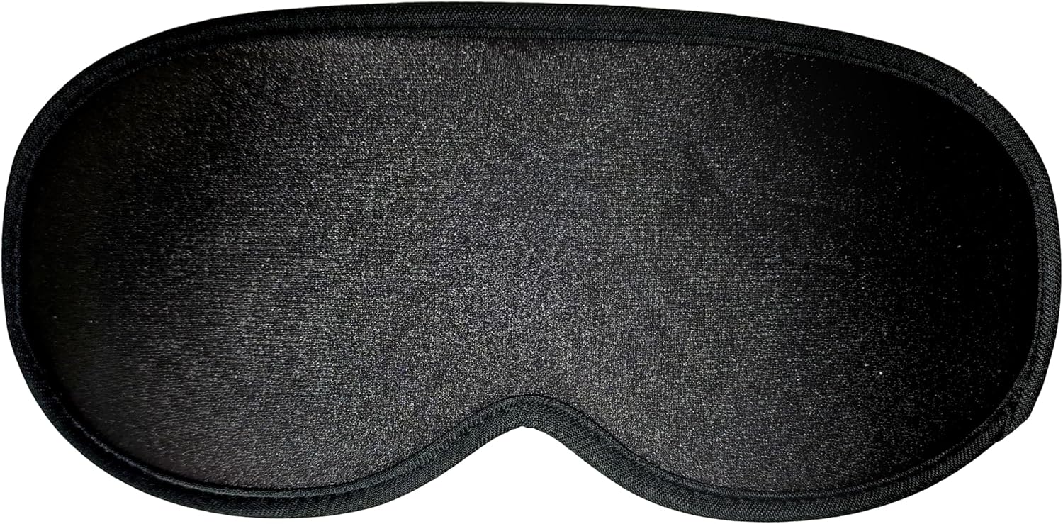 Grsta Schlafmaske für Seitenschläfer, 100 % lichtblockierende Schlafmaske, mit tiefen Augenhöhlen und erhöhten Nasenpads, Augenklappe für Männer und Frauen, inklusive zwei Ohrstöpsel, schwarze Tasche – Bild 8