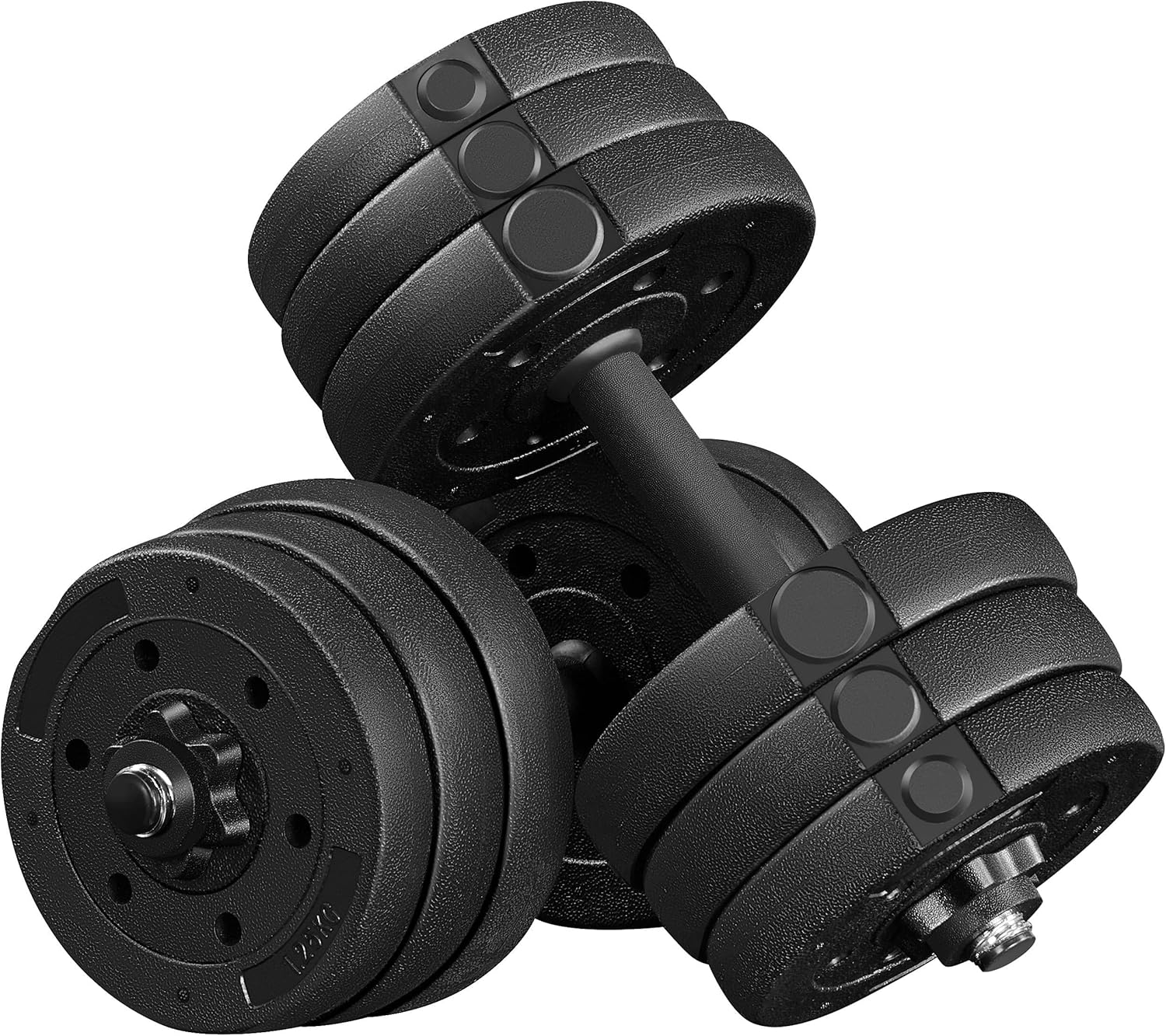 Yaheetech Kurzhantel-Set, 2 Stück, Hanteln mit Spinlock-Kragen für Krafttraining, 15/20/25/30 kg