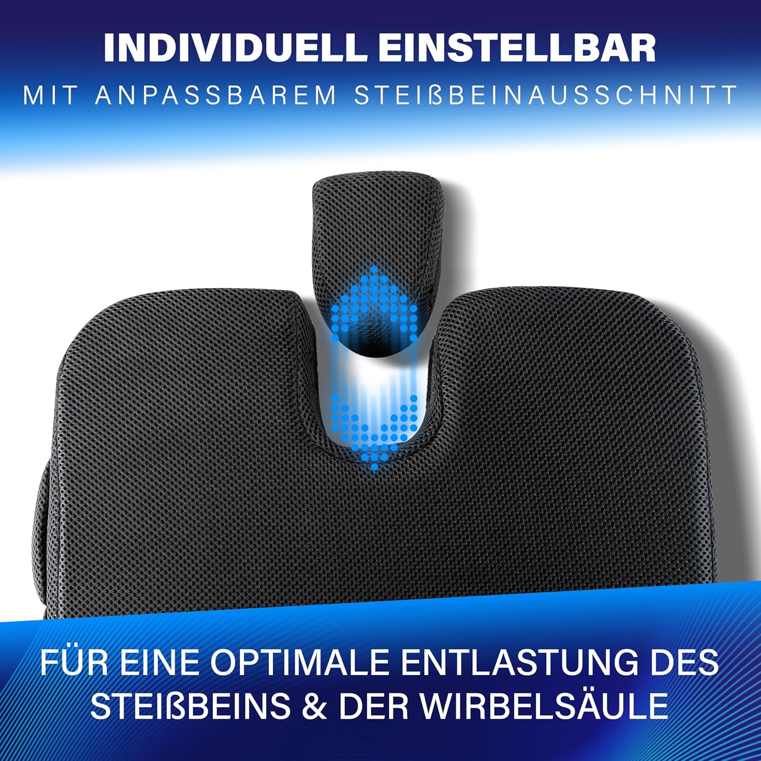 Ergonomisches Keilkissen und Lendenkissen von Healthfix – ideal für Büro und Heimbüro, verbessert die Sitzhaltung, lindert Sitzschmerzen und erhöht den Komfort – Bild 4