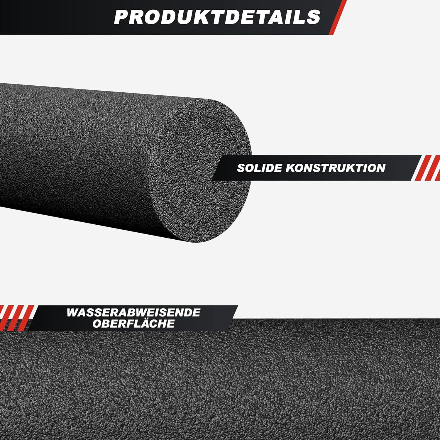 GORILLA SPORTS® Pilates-Rolle, 60 x 15 cm oder 90 x 15 cm, weich, Schaumstoff, Farbe wählbar, Fitnessrolle, Faszienrolle, Yoga-Schaumstoffrolle, Massagerolle, Pilates-Rolle, Gymnastikrolle – Bild 3