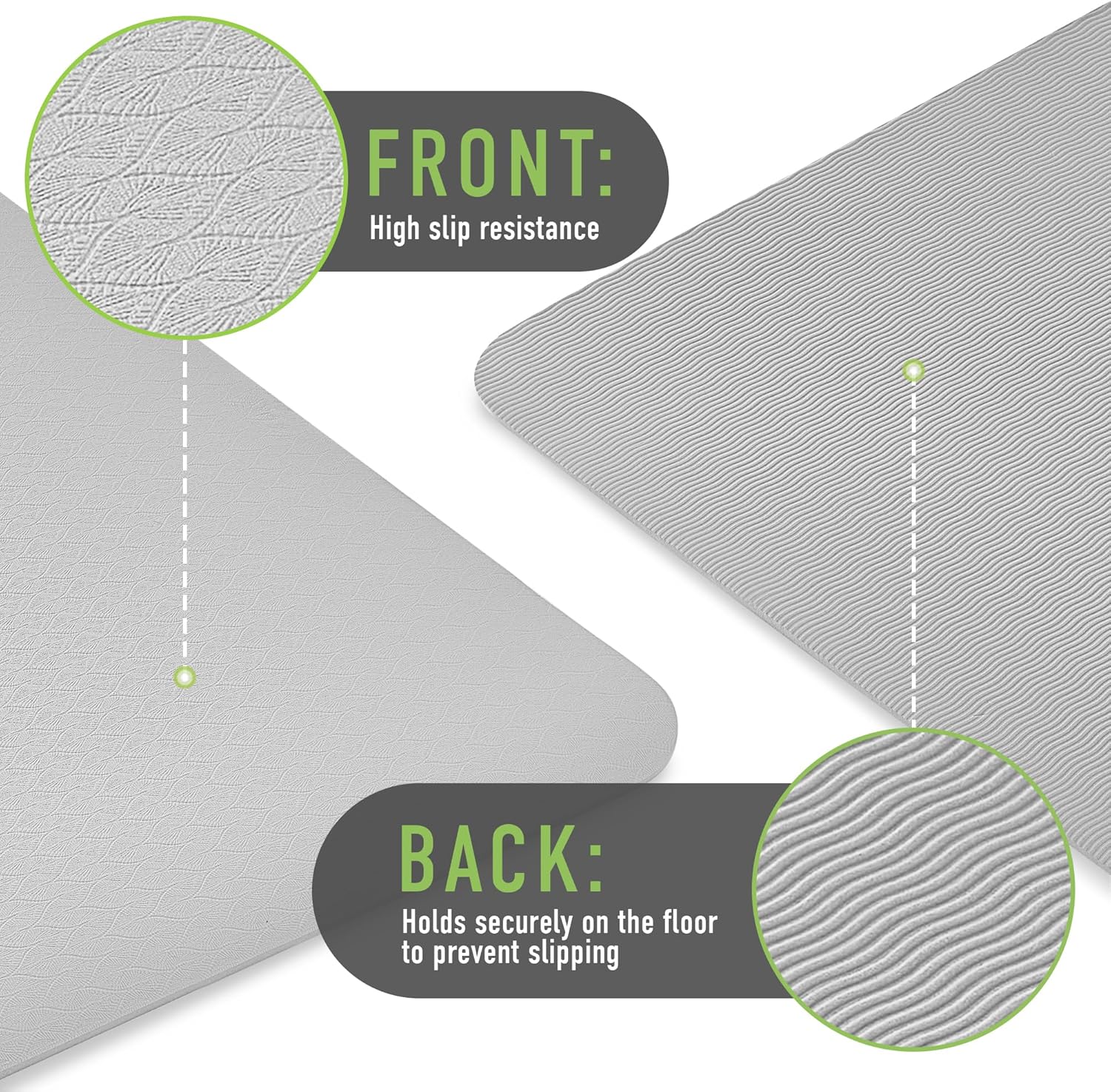 Yogamatte, 183 x 61 cm, dünn, 0,6 cm TPE, umweltfreundlich, rutschfest, leicht, perfekt für Yoga, Pilates, Fitness und Gymnastik, ideal für Zuhause und draußen, pflegeleicht, tragbar, 3 Farben – Bild 3