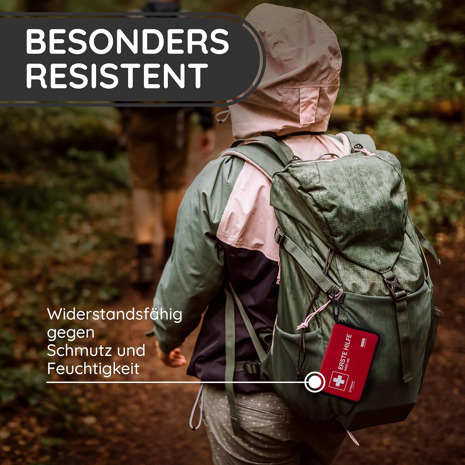 FLEXEO Erste-Hilfe-Set „Essential“ | Kompakte, leichte Tasche für Outdoor, Fahrrad, Wandern und Reisen | Kleine Erste-Hilfe-Tasche für unterwegs und Kinder | Mini-Erste-Hilfe-Kasten, Reiseapotheke – Bild 6