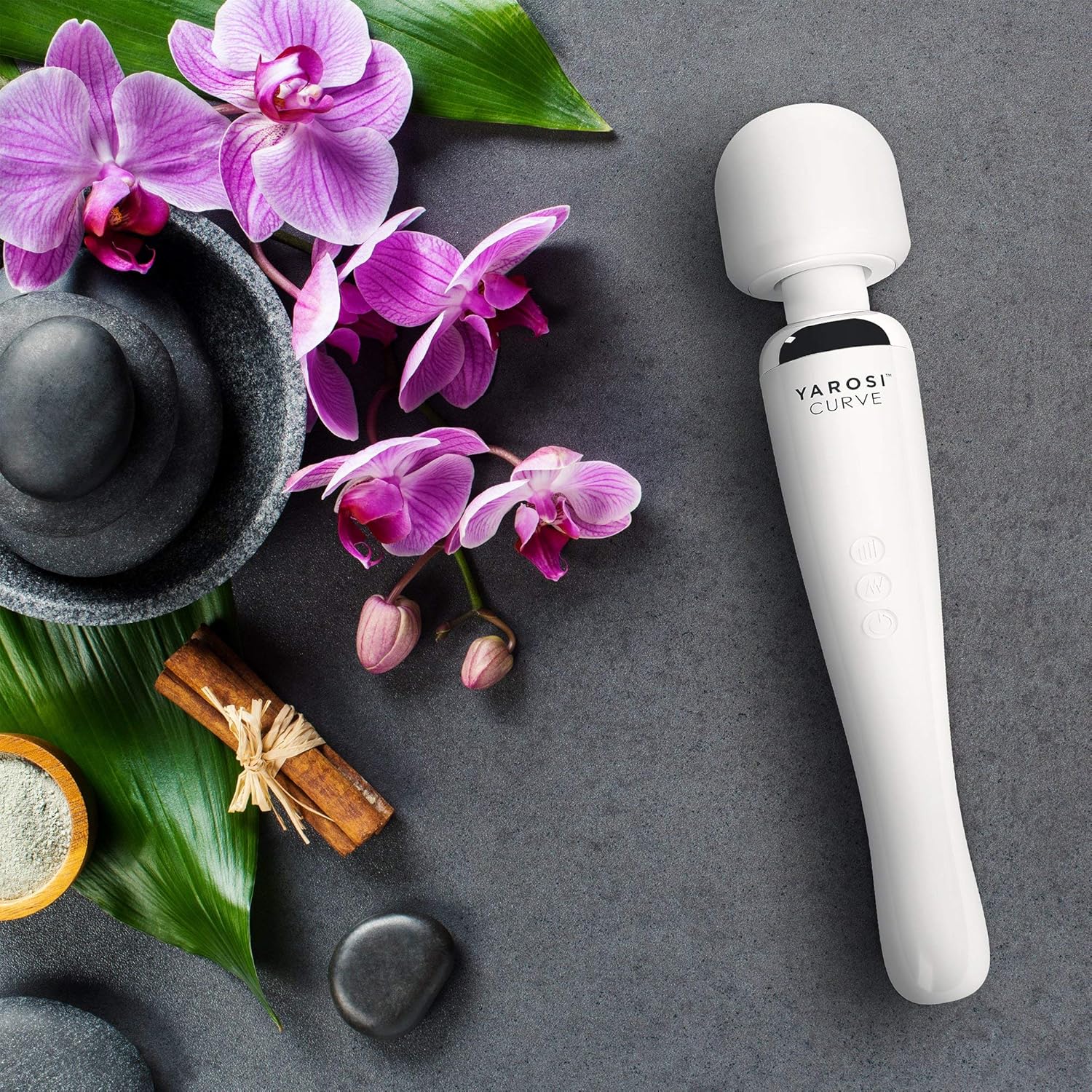 Yarosi Curve-Massagegerät – Massagestab mit 8 leistungsstarken Geschwindigkeiten und 20 Vibrationsmustern – starker Vibrator gegen Muskelschmerzen und Erholung beim Sport – Weiß – Bild 7