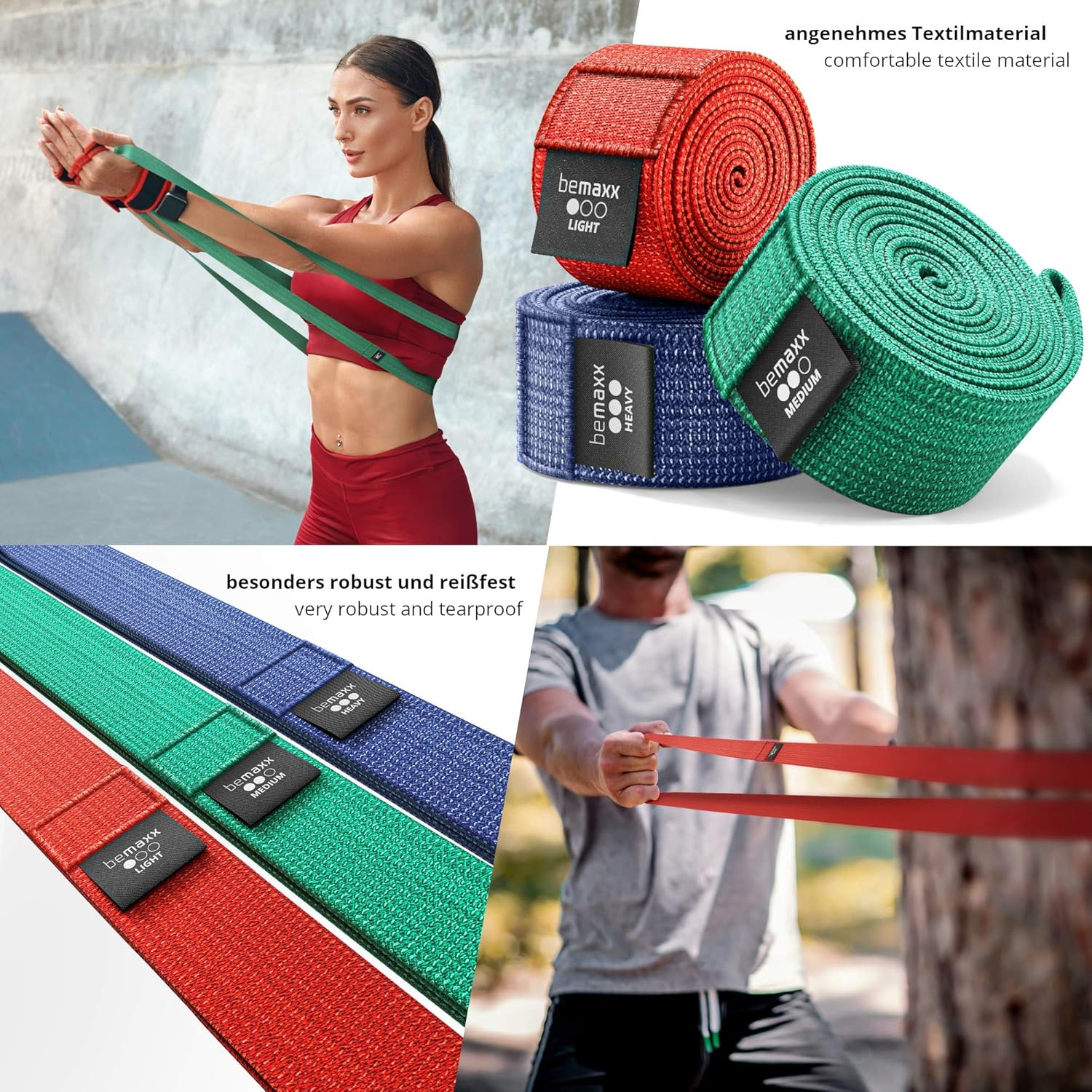 Fitnessband Klimmzug-Widerstandsband, Klimmzughilfe + Trainings-eBook - Das Klimmzug-Widerstandsband | Heimfitnessgeräte: Sportband-Klimmzug-Dip-Bar-Klimmzugband, Calisthenics-Bodybuilding-Trainingsband – Bild 3