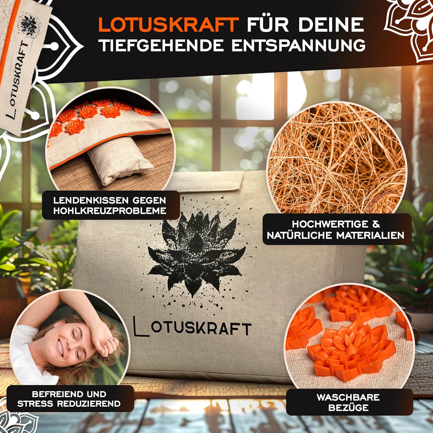 5-in-1 Akupressurmatten-Set mit Kissen, Ganzkörper-Akupunkturmatte zur Entspannung im Rücken, Nacken und Füßen, Nagelmatte, Stachelmatte, Fakirmatte, Akupressurmatte, Entspannungsmatte, XXL – Bild 2