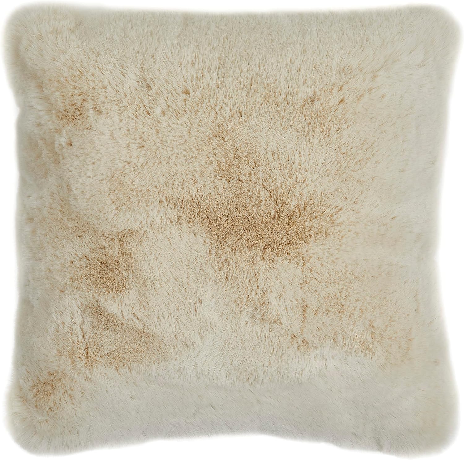 -LUXOR- Living Cushion Kunstfell Dekokissen Coste in Schaffelloptik, Flauschiges Kuschelkissen, Sofakissen für Wohnzimmer, 40 x 40 cm, Beige, 1 Stück
