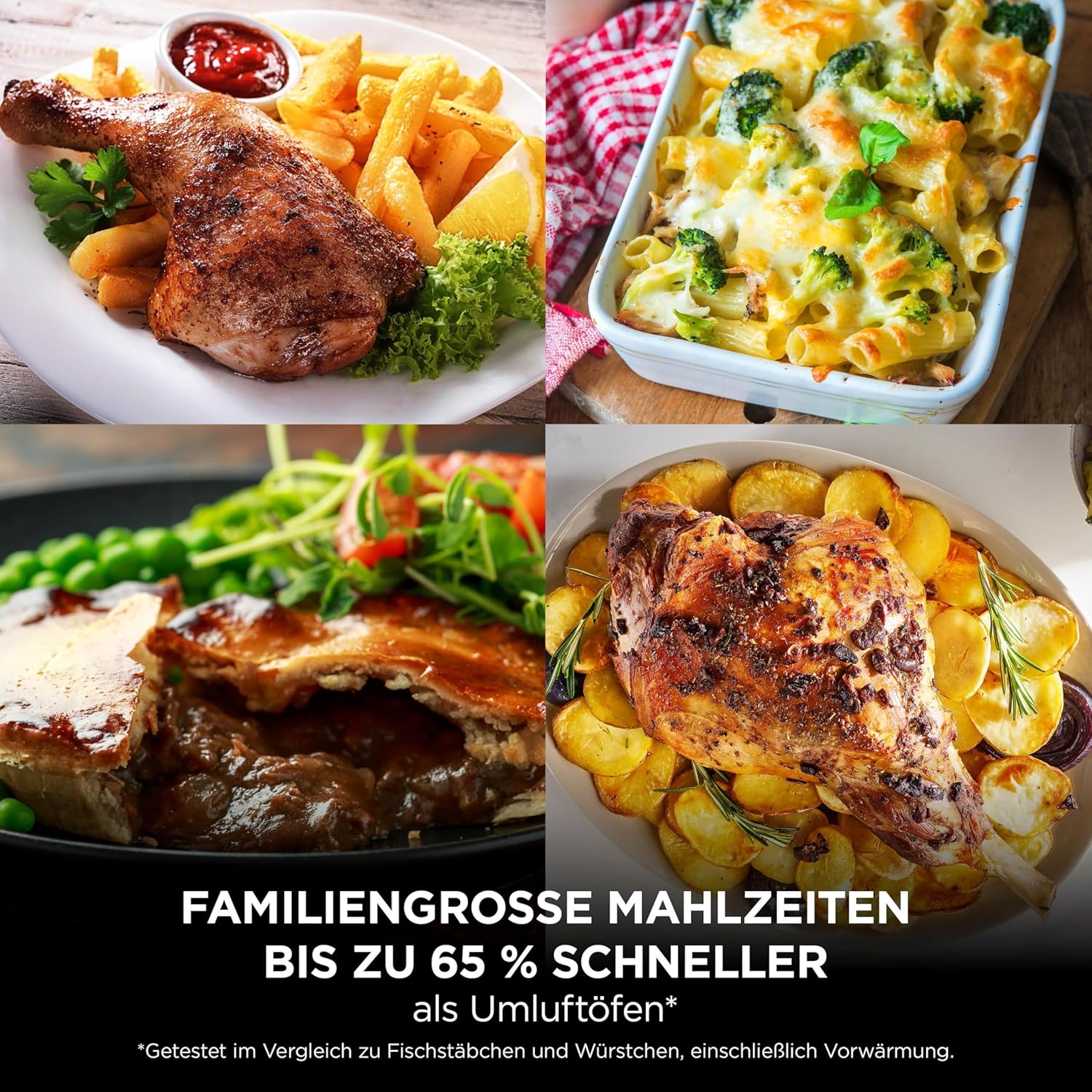 Ninja Foodi FlexDrawer Zweizonen-Heißluftfritteuse, Heißluftfritteuse mit 10,4 Fächern und abnehmbarem Separator, Antihaftbeschichtung, spülmaschinenfester Korb, 7-in-1, Schwarz und Kupfer, AF500EUCP – Bild 8