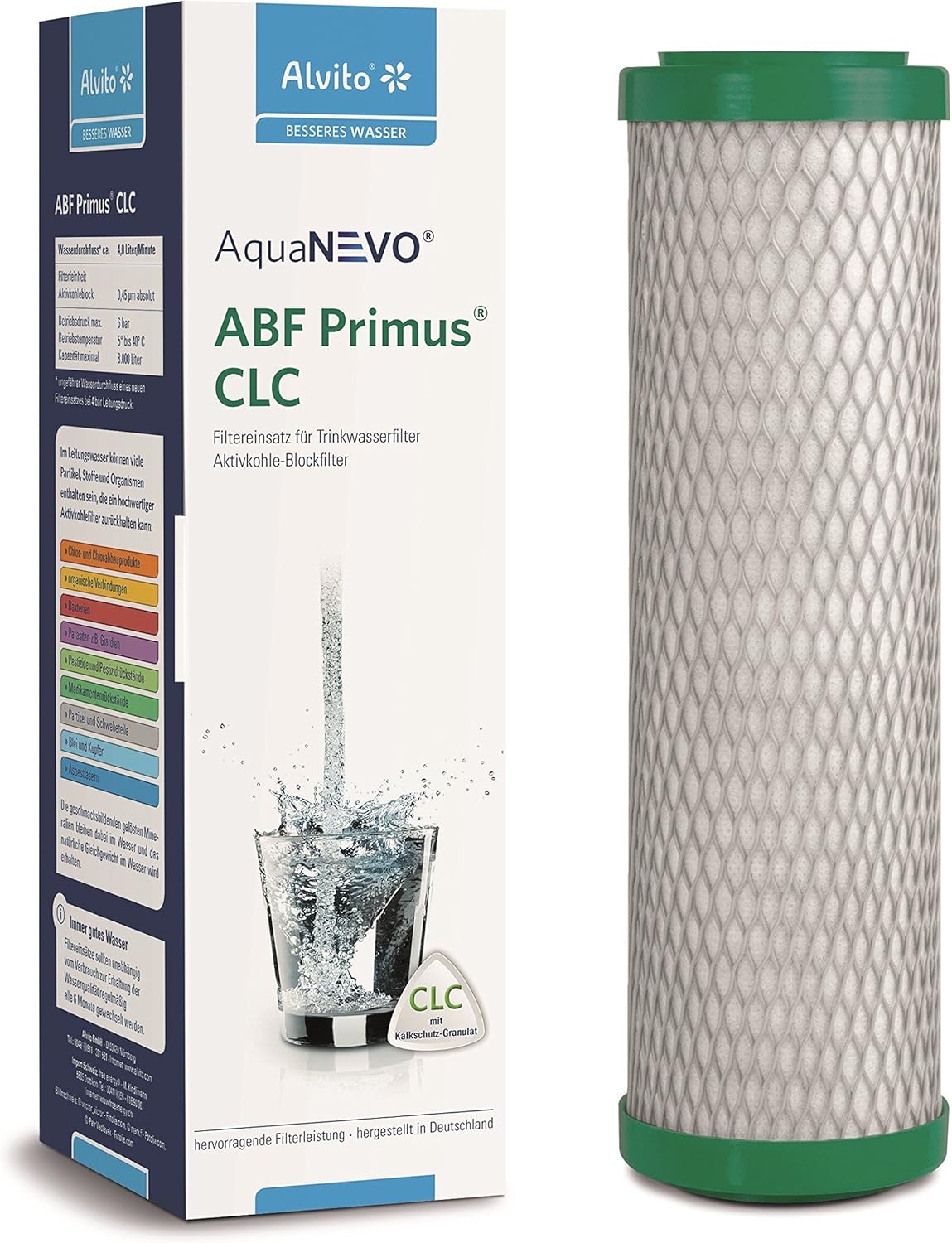 Alvito AquaNEVO Blockfilter ABF Primus CLC Filtereinsatz mit Kalkschutz