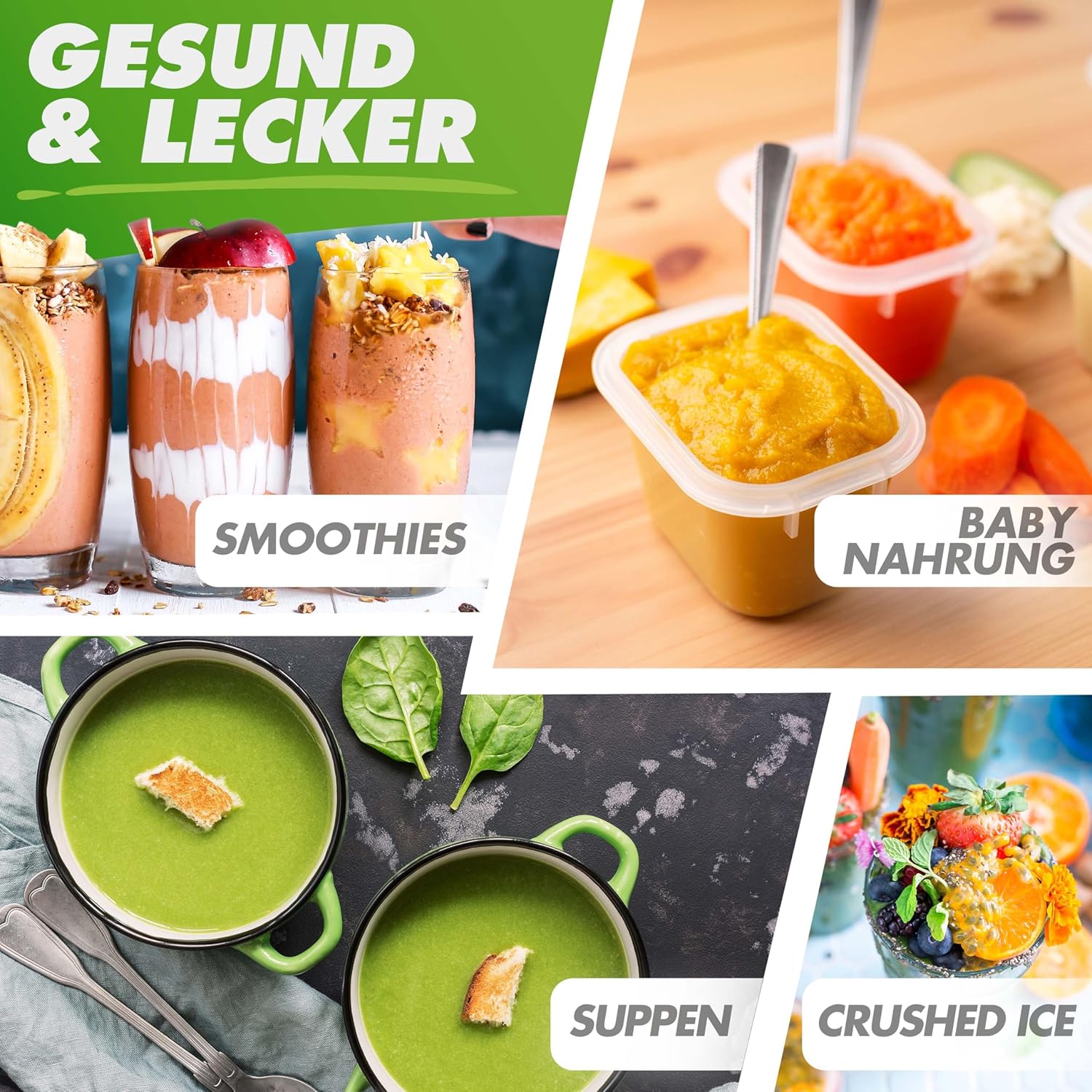 Nutrilovers Nutri Blender Max Hochleistungsmixer 2000 W, Hochleistungs-Smoothie-Maker, Profi-Mixer – 2 l Tritan, BPA-frei, 9 Stufen, digitaler Timer mit Smoothie-Rezeptbuch – Bild 6