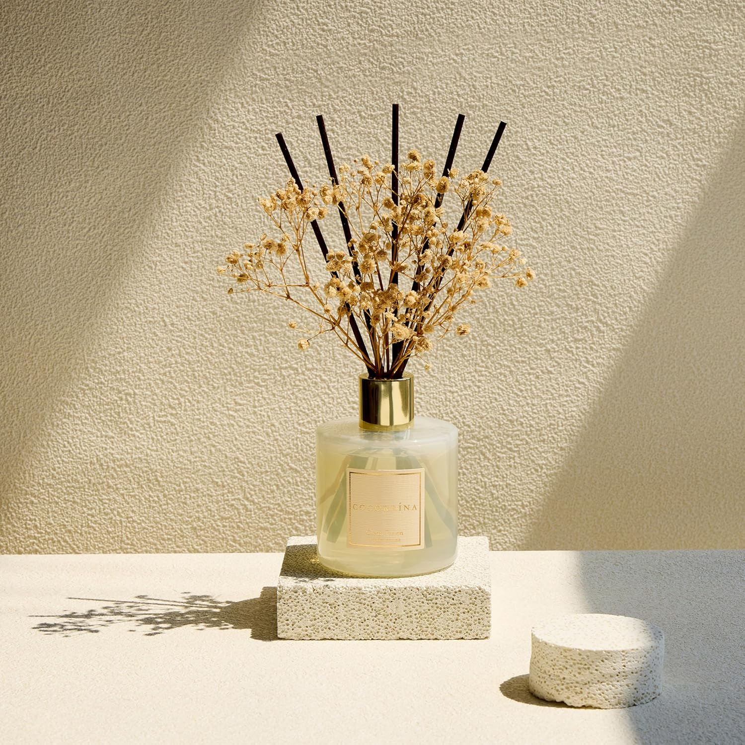 Cocorrína Raumduft-Red-Diffusor mit 8 Duftstäbchen, 200 ml, sauberes Leinen, natürlich, langlebig, Raumduft, ätherisches Öl, Reed-Diffusor für Badezimmer-Regal-Dekoration – Bild 3