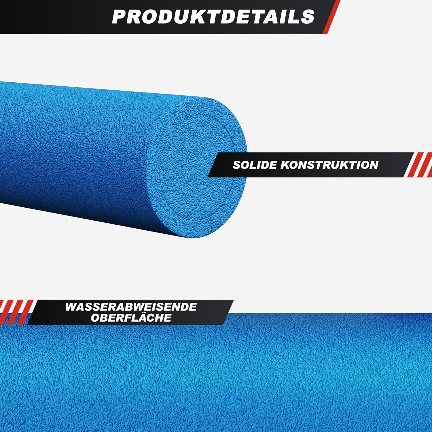 GORILLA SPORTS® Pilates-Rolle, 60 x 15 cm oder 90 x 15 cm, weich, Schaumstoff, Farbe wählbar, Fitnessrolle, Faszienrolle, Yoga-Schaumstoffrolle, Massagerolle, Pilates-Rolle, Gymnastikrolle – Bild 3