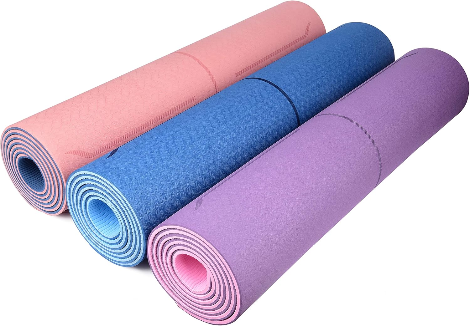 YOGATI Yogamatte, rutschfest, schadstofffrei, mit Tragegurt, Yogamatte mit Ausrichtungslinien, ideale Yogamatte zur Verwendung als Gymnastikmatte, Sportmatte, Fitnessmatte, Yogamatte – Bild 8