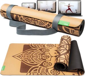 BACKLAXX ® Yogamatte Kork mit Natu...