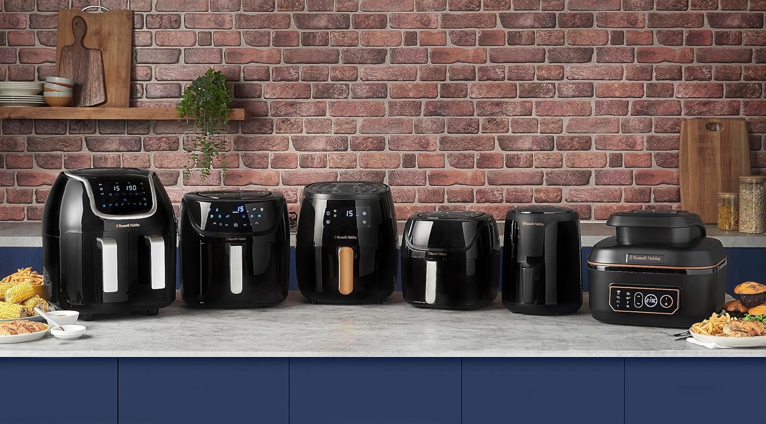 Russell Hobbs SatisFry 27170-56 Heißluftfritteuse XXL, 8 l, Rapid AirFryer, kompaktes Gehäuse, 7 Kochfunktionen, 10 Programme, spülmaschinenfest, max. 220 °C, Fritteuse ohne Öl, Grillen, Backen, Braten – Bild 10
