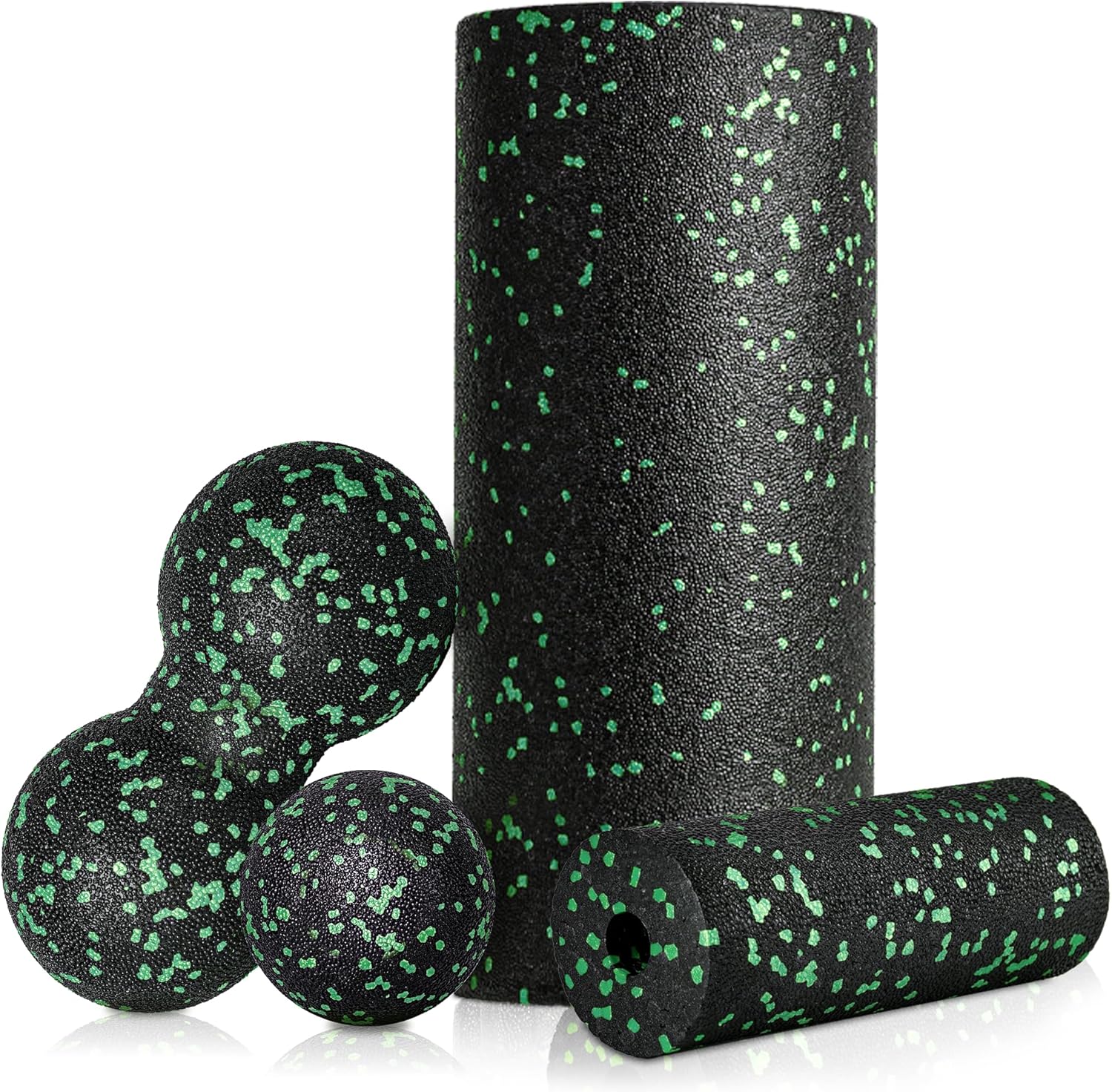 Faszienrolle Set Foam Roller Faszien Set mit Großer und Mini Faszienrolle Klein Faszienball und Duoball für Intensive Massage Faszien Training von Muskeln